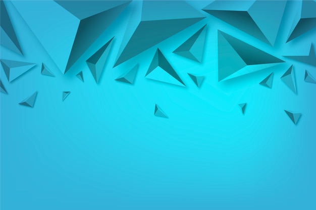 Free vector vivid colors 3d triangles background