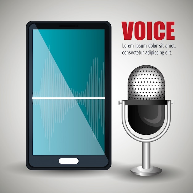 Free Vector voice concept  