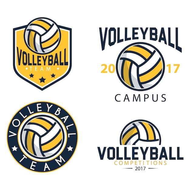 Volleyball logo templates