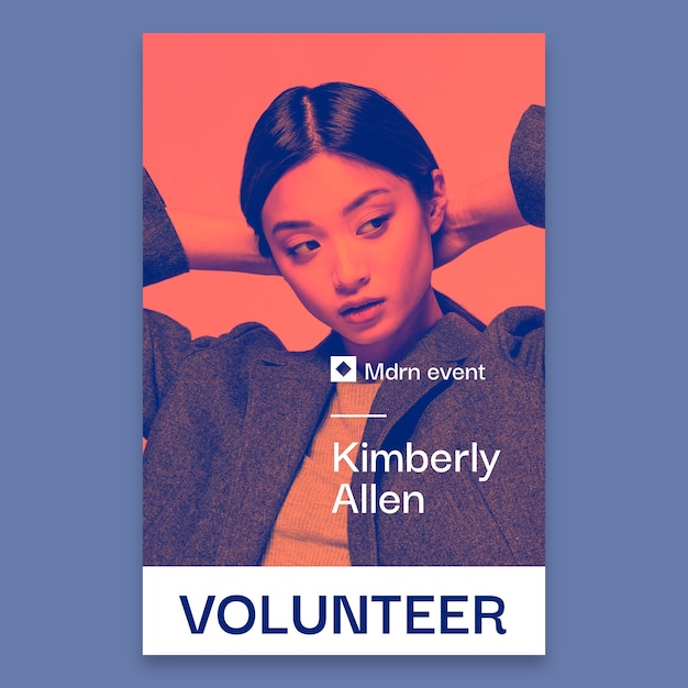 Volunteer id card template design