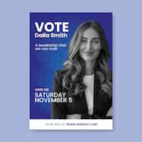 Free vector vote election poster template design