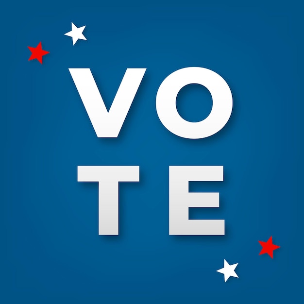 Vote word vector text typography