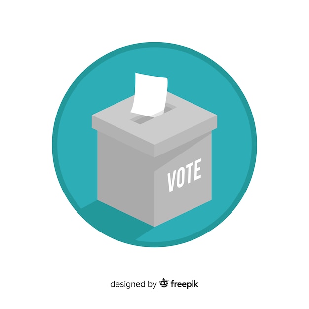 Free Vector voting and election concept with box