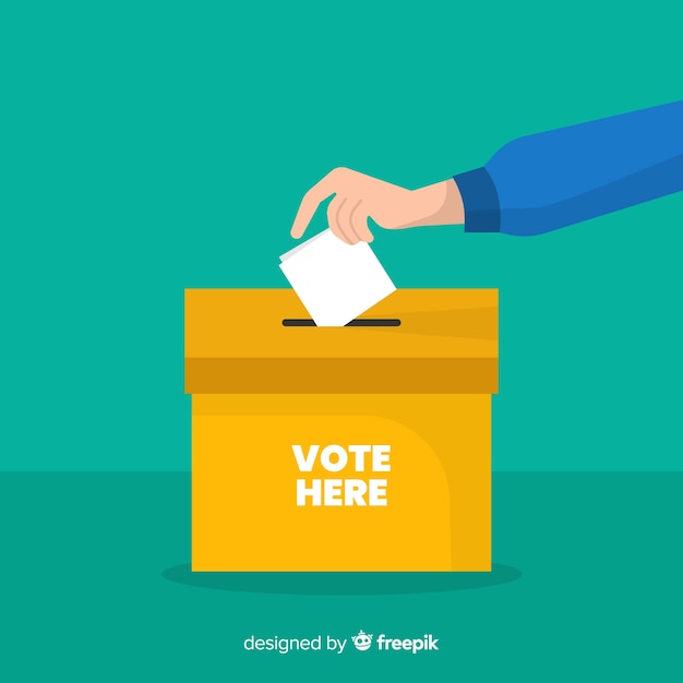 Free Vector voting and election concept