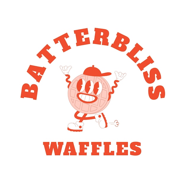 Waffle logo template design