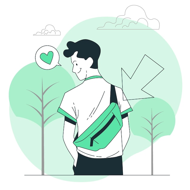 Waist bag concept illustration