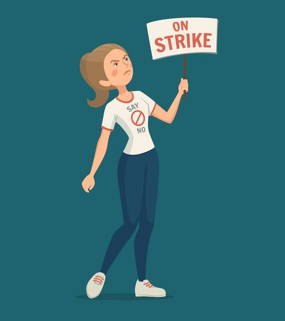 Walkout Woman Illustration 