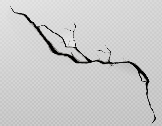 Free Vector wall crack texture broken ground line effect