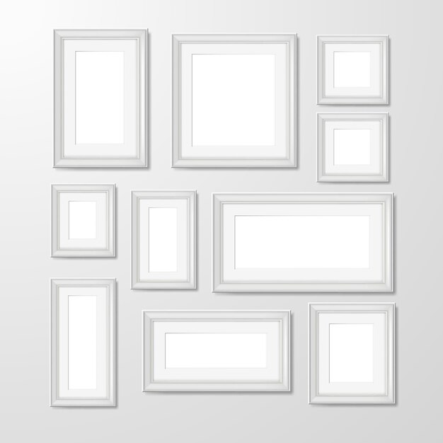 Wall photo frames collection illustration