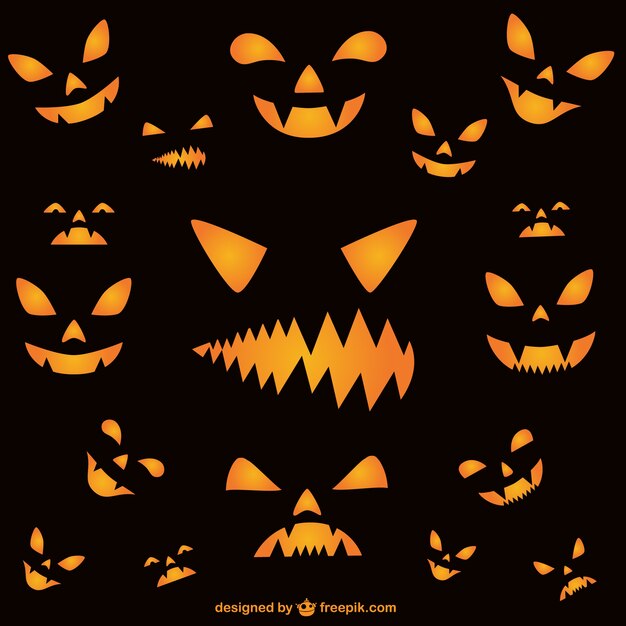 Wallpaper of halloween horror faces