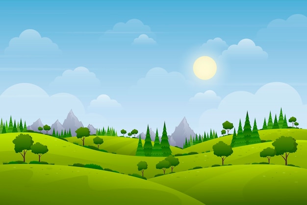 Wallpaper with natural landscape theme