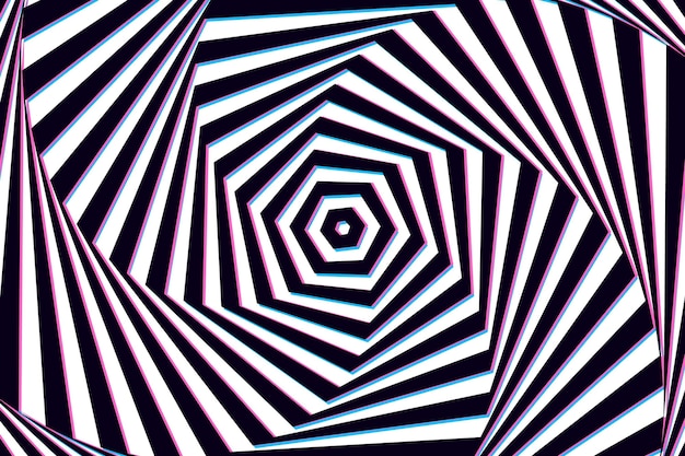 Wallpaper with psychedelic optical illusion