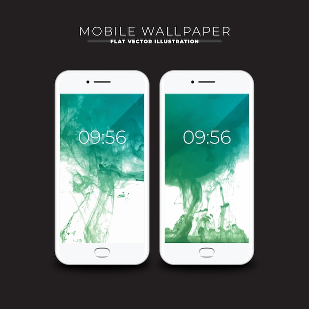 Free Vector wallpapers of abstract mobile ink screens