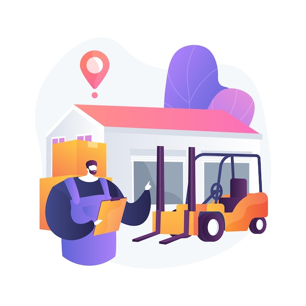 Free Vector warehouse logistics abstract concept illustration