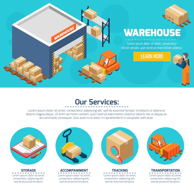 Free Vector warehouse web site