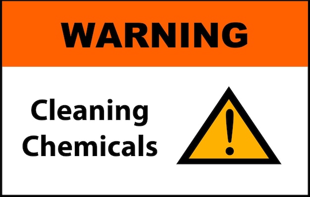 Free Vector a warning sign of cleaning chemicals