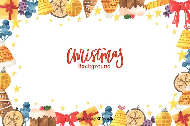 Wartercolor Christmas Background