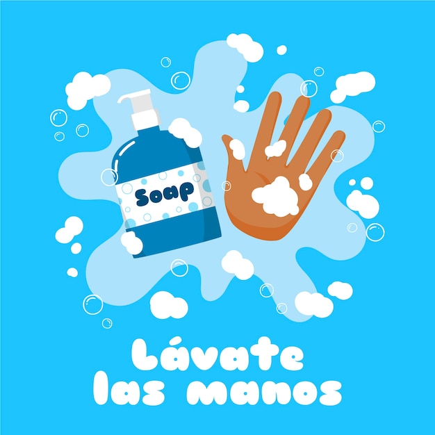 Free Vector wash your hands concept theme