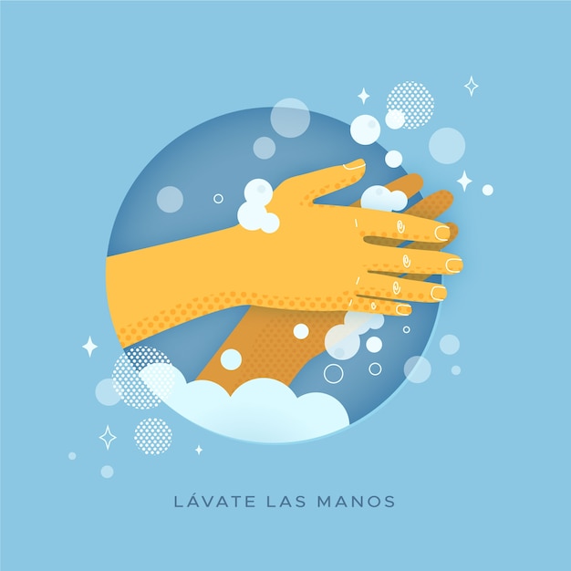 Free Vector wash your hands concept