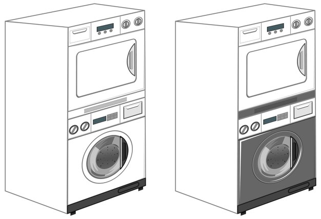 Washing machines isolated