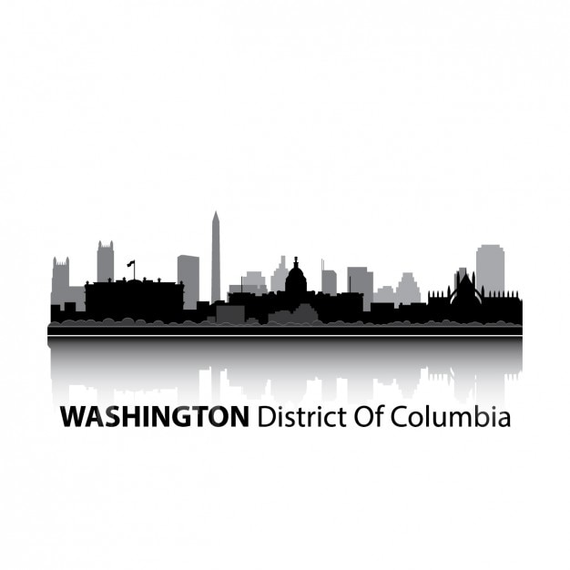 Free Vector washington skyline design