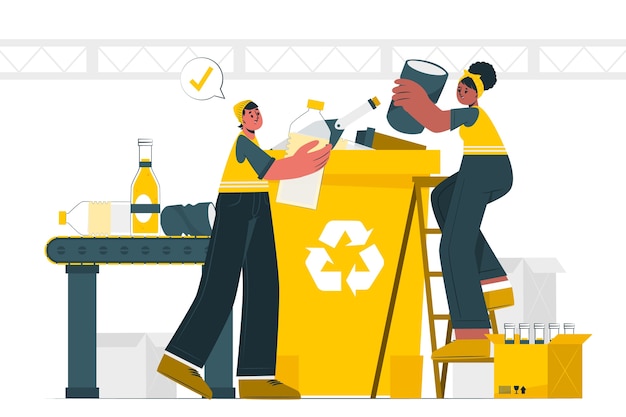 Waste management concept illustration