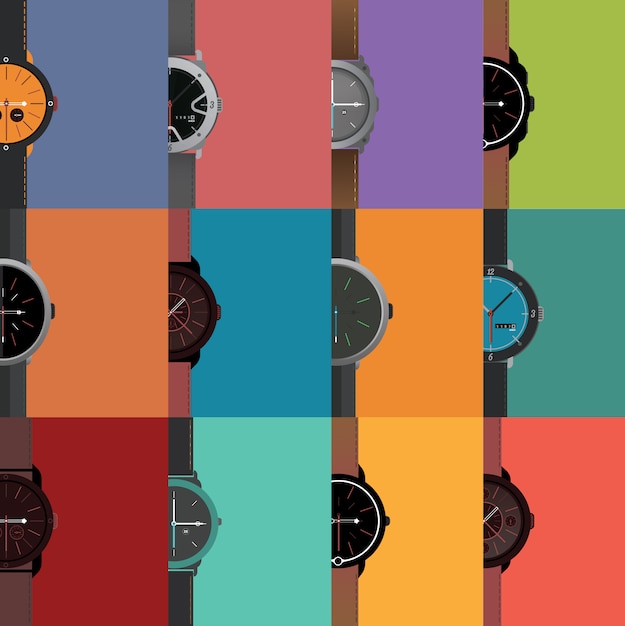 Free Vector watch designs collection