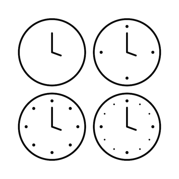 Free vector watch faces set simple