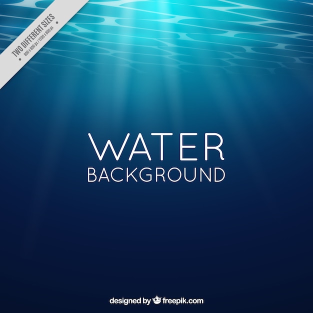 Water background with sun rays