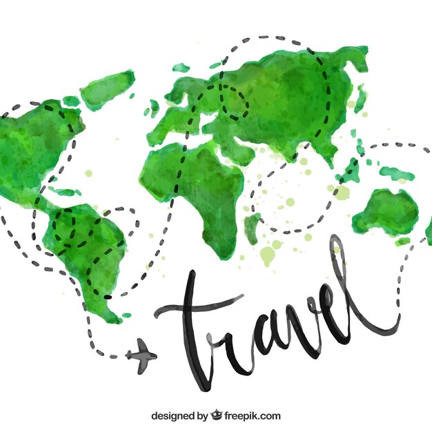 Water color travel background