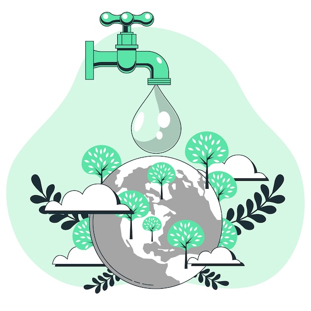 Free vector water concept illustration