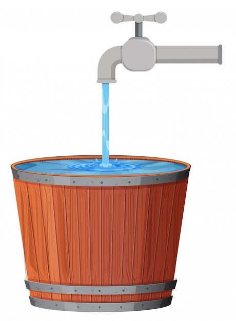 Free Vector a water drop in bucket