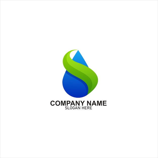 water drop logo gradient colorful