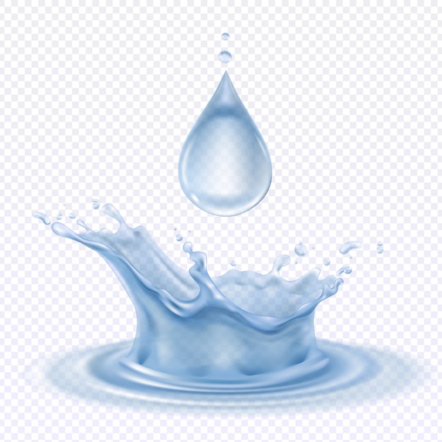 Free Vector water drop and splash design concept