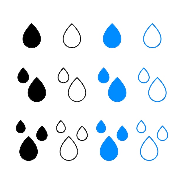 Free Vector water droplets set