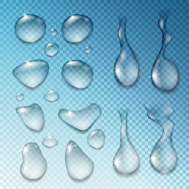 Free Vector water drops set