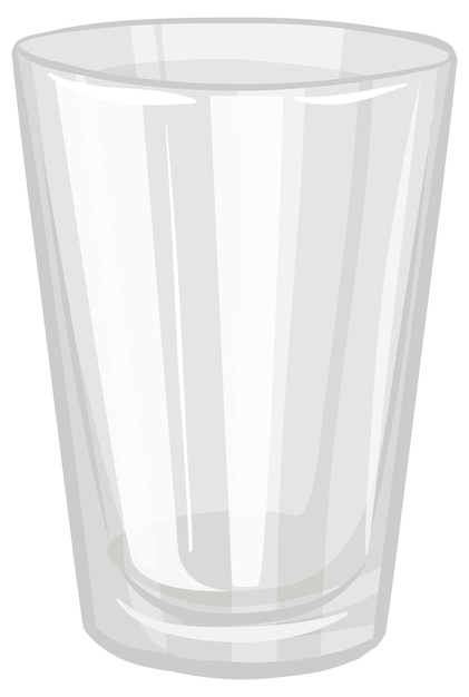 Free vector a water glass isolated on white background