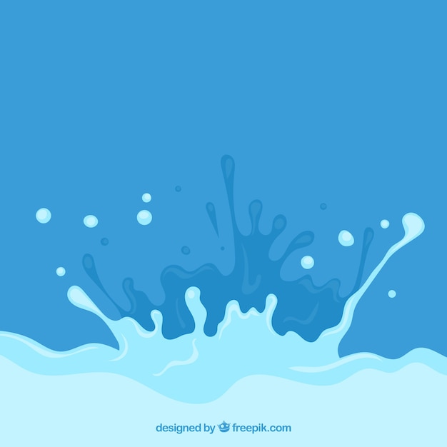 Water splash background in flat style