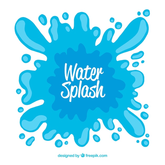 Free vector water splash background in flat style