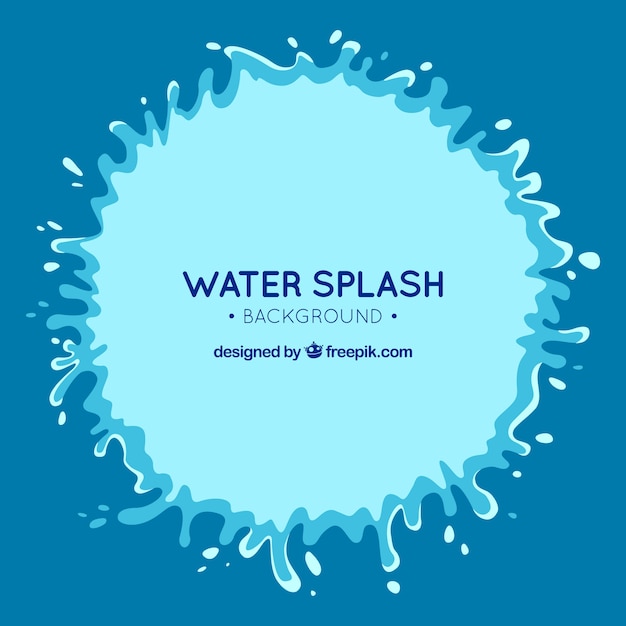 Water splash background in flat style