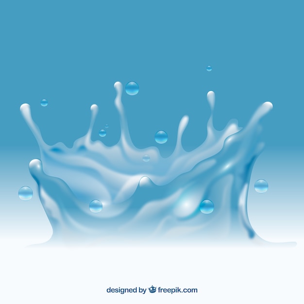 Free Vector water splash background in realistic style