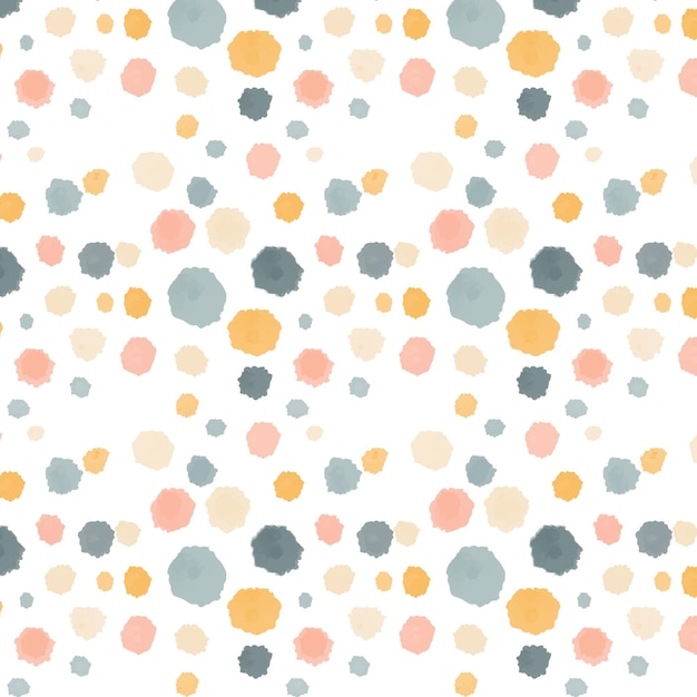 Free Vector watercolor abstract circular spots seamless pattern