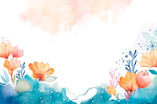 Free vector watercolor abstract floral background