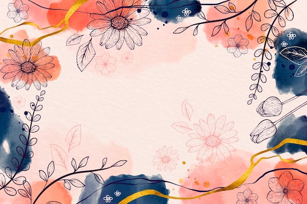 Free Vector watercolor abstract floral background