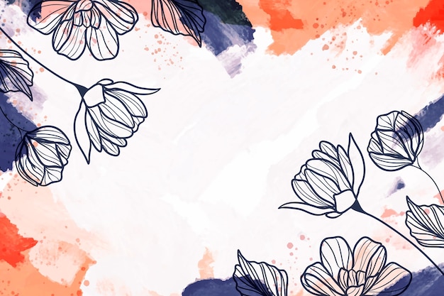 Free Vector watercolor abstract floral background