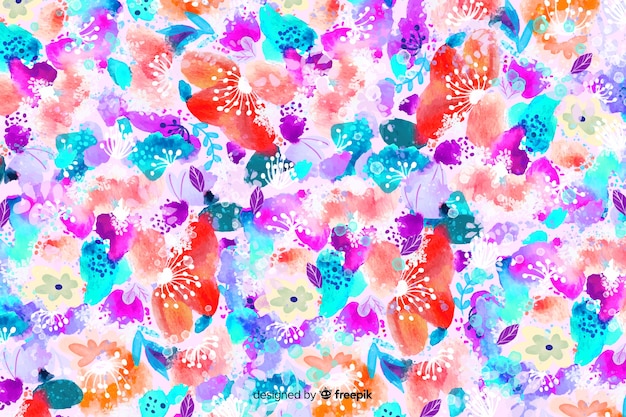 Free vector watercolor abstract floral background