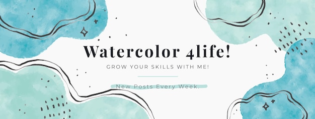 Free Vector watercolor abstract shapes facebook cover