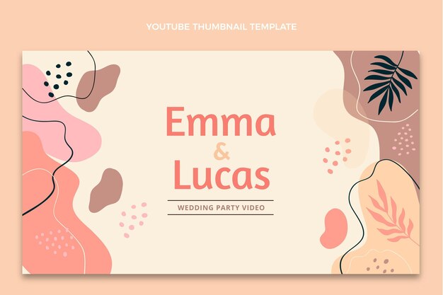 Watercolor abstract wedding youtube thumbnail