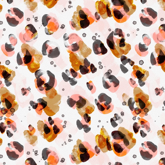 Free Vector watercolor animal print pattern