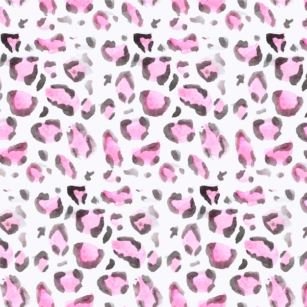 Free Vector watercolor animal print pattern